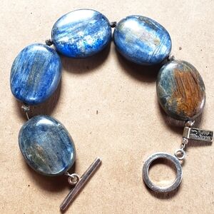 Blue kyanite 925 bracelet